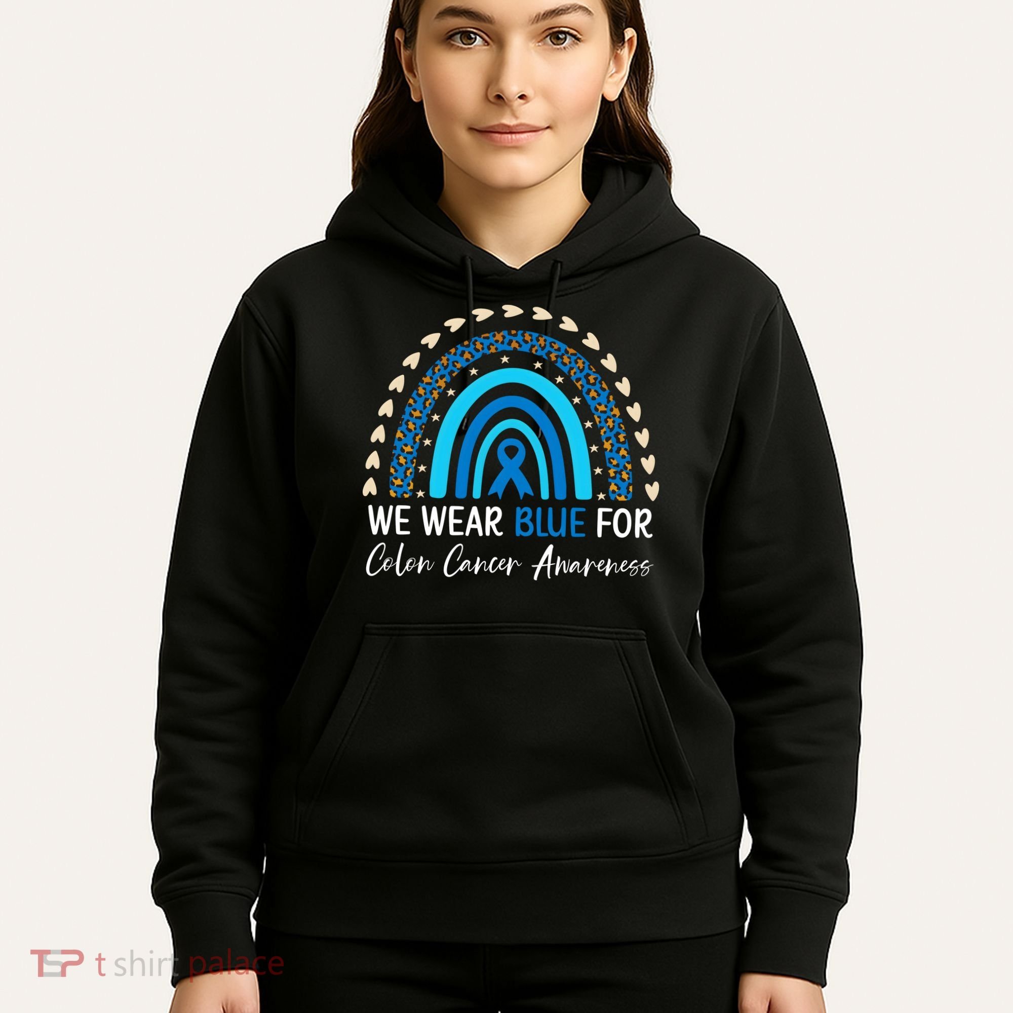 We Wear Blue For Colon Cancer Awareness Hoodie
