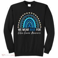 We Wear Blue For Colon Cancer Awareness Sweatshirt thumb 0