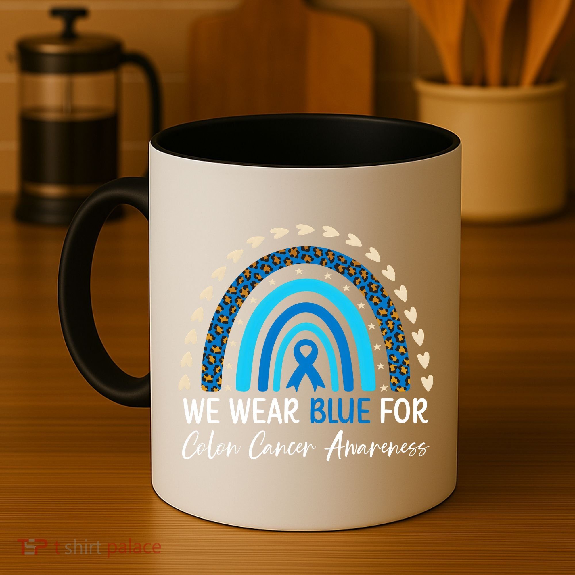 We Wear Blue For Colon Cancer Awareness Coffee Mug