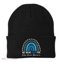 We Wear Blue For Colon Cancer Awareness Beanie thumb 0
