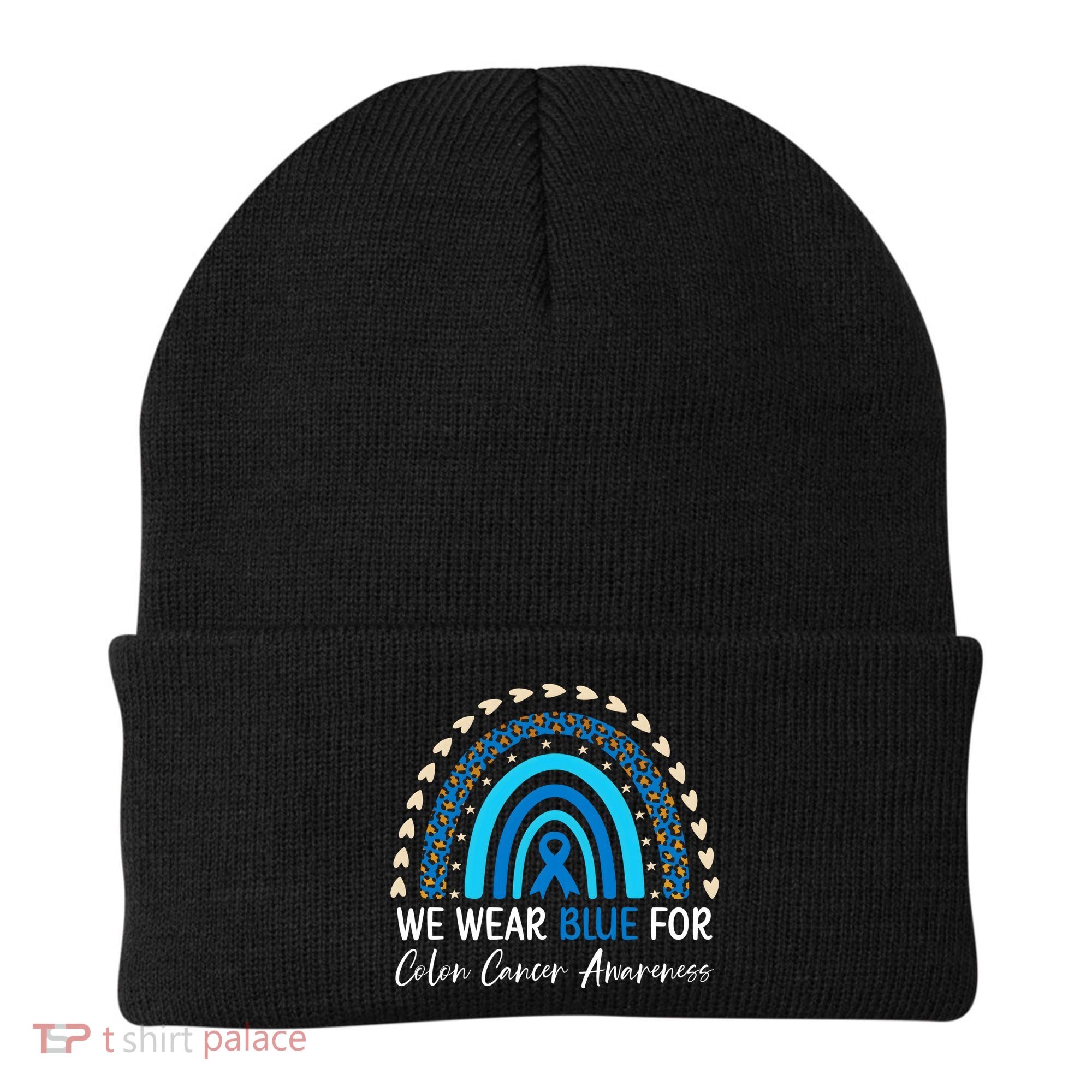 We Wear Blue For Colon Cancer Awareness Beanie