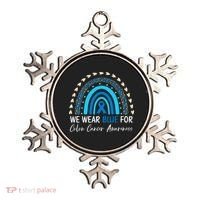 We Wear Blue For Colon Cancer Awareness Ornament thumb 0