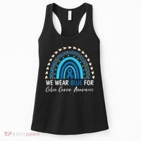 We Wear Blue For Colon Cancer Awareness Women's Tank Top thumb 0