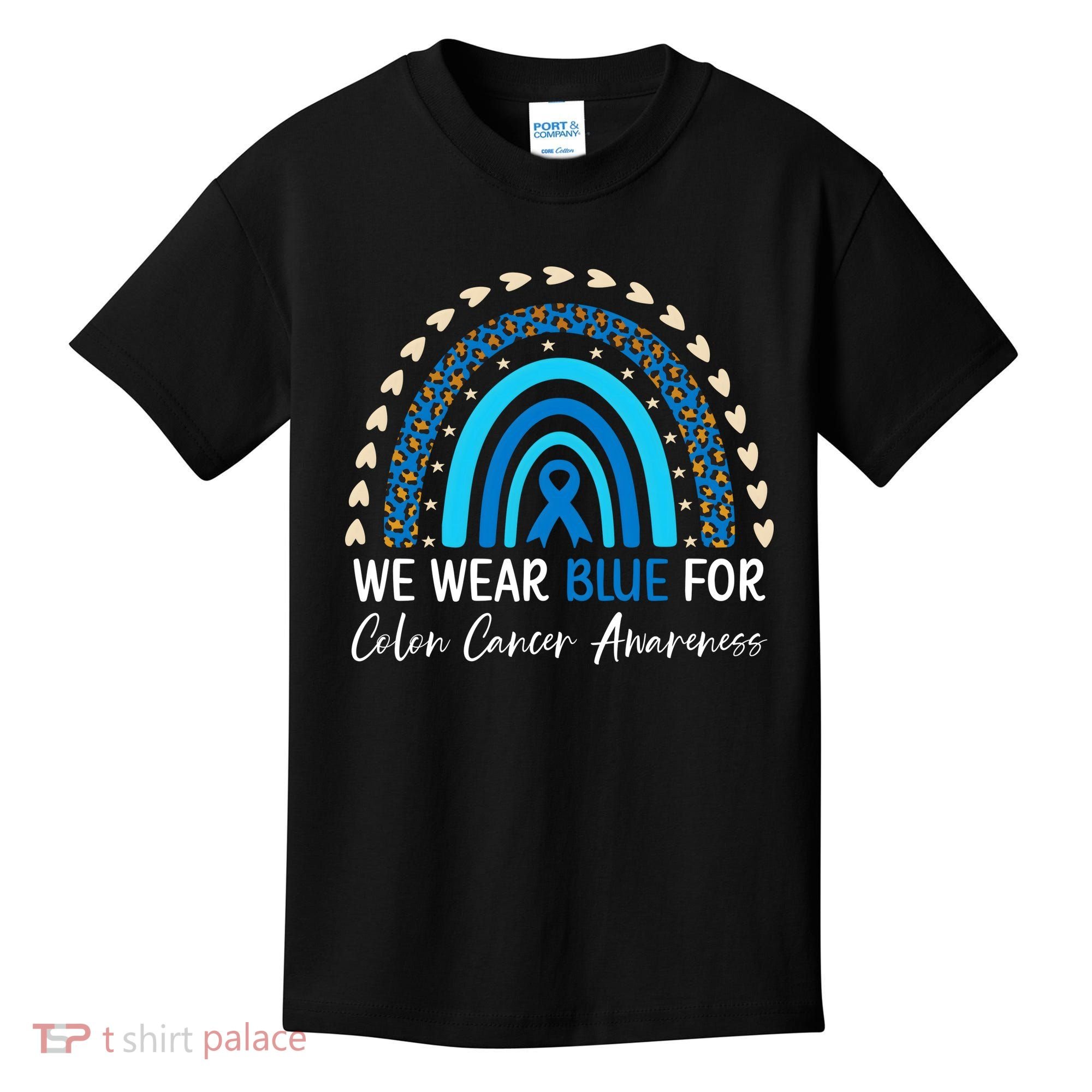 We Wear Blue For Colon Cancer Awareness Kids T-Shirt