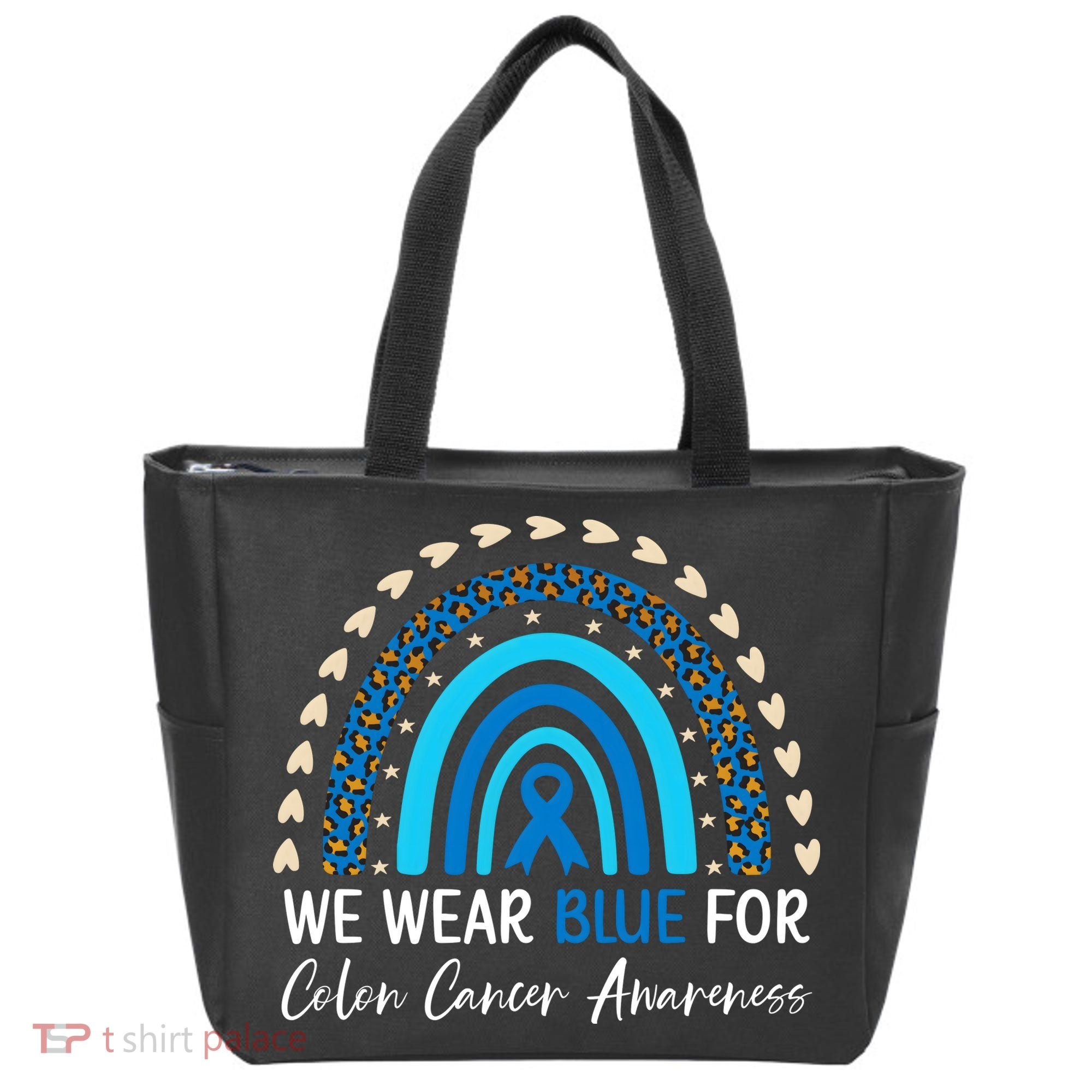 We Wear Blue For Colon Cancer Awareness Tote Bag