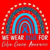 We Wear Blue For Colon Cancer Awareness Santa Hat thumb 1
