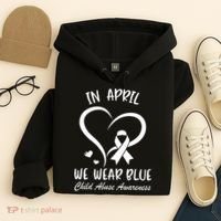 We Wear Blue Child Abuse Prevention Month Leopard Rainbow Hoodie thumb 4