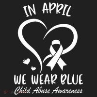 We Wear Blue Child Abuse Prevention Month Leopard Rainbow Beanie thumb 2