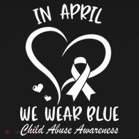 We Wear Blue Child Abuse Prevention Month Leopard Rainbow Women's Hoodie thumb 2