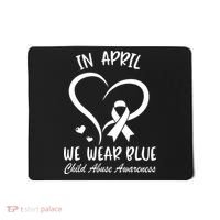 We Wear Blue Child Abuse Prevention Month Leopard Rainbow Mousepad thumb 0