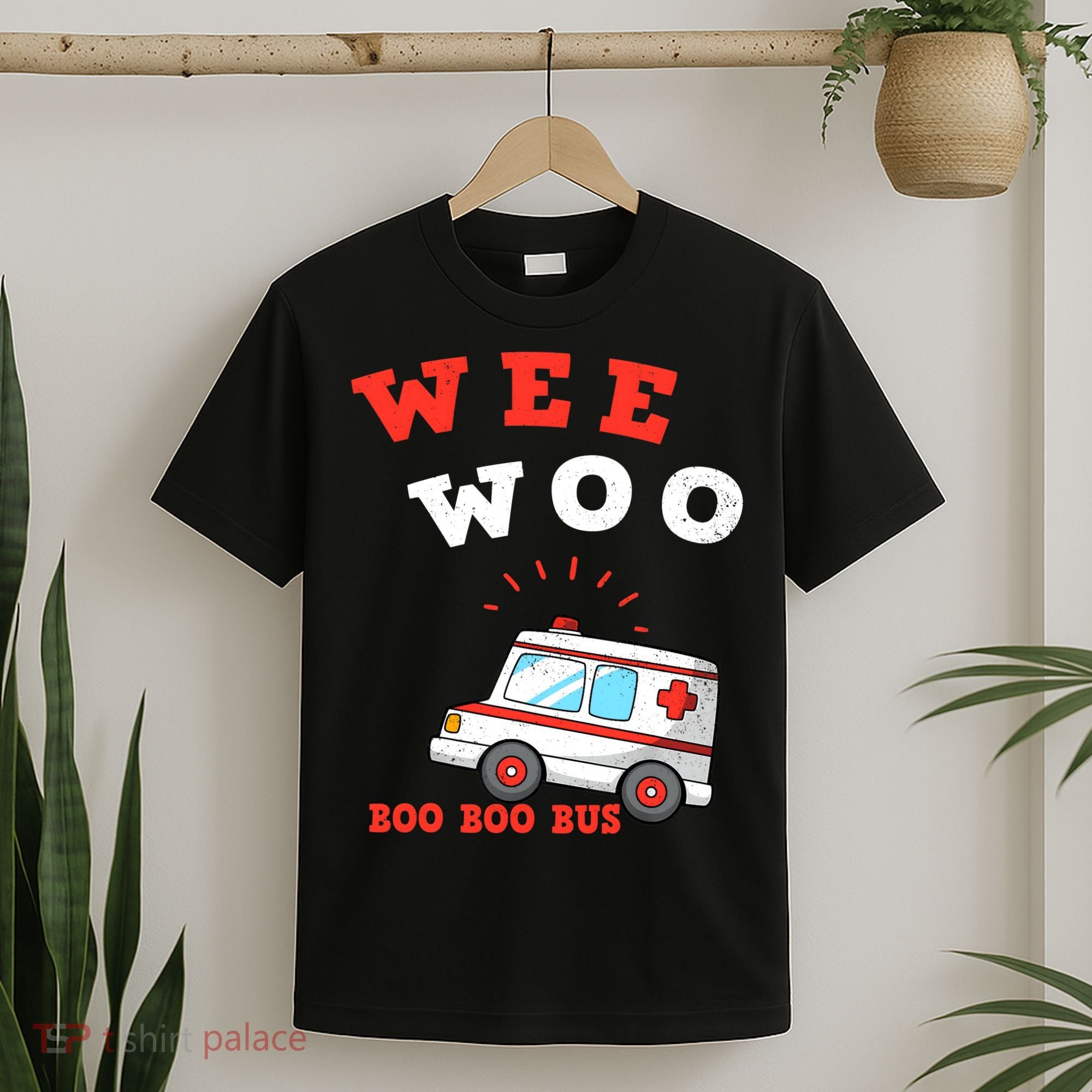 Wee Woo Boo Boo Bus Ambulance Funny EMS EMT Paramedic Gift T-Shirt