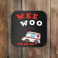 Wee Woo Boo Boo Bus Ambulance Funny EMS EMT Paramedic Gift Coaster thumb 0