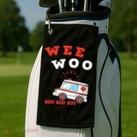 Wee Woo Boo Boo Bus Ambulance Funny EMS EMT Paramedic Gift Golf Towel thumb 2