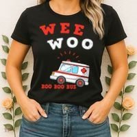 Wee Woo Boo Boo Bus Ambulance Funny EMS EMT Paramedic Gift Women's T-Shirt thumb 2