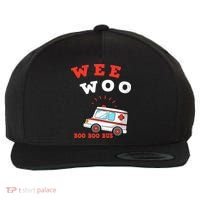 Wee Woo Boo Boo Bus Ambulance Funny EMS EMT Paramedic Gift Wool Snapback Cap thumb 0