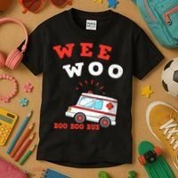 Wee Woo Boo Boo Bus Ambulance Funny EMS EMT Paramedic Gift Kids T-Shirt thumb 3