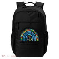 We Wear Blue For Autism Awareness Backpack thumb 0