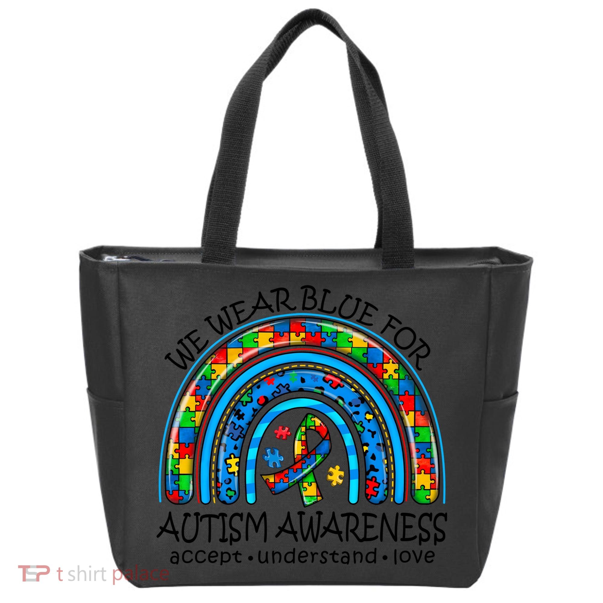 We Wear Blue For Autism Awareness Tote Bag