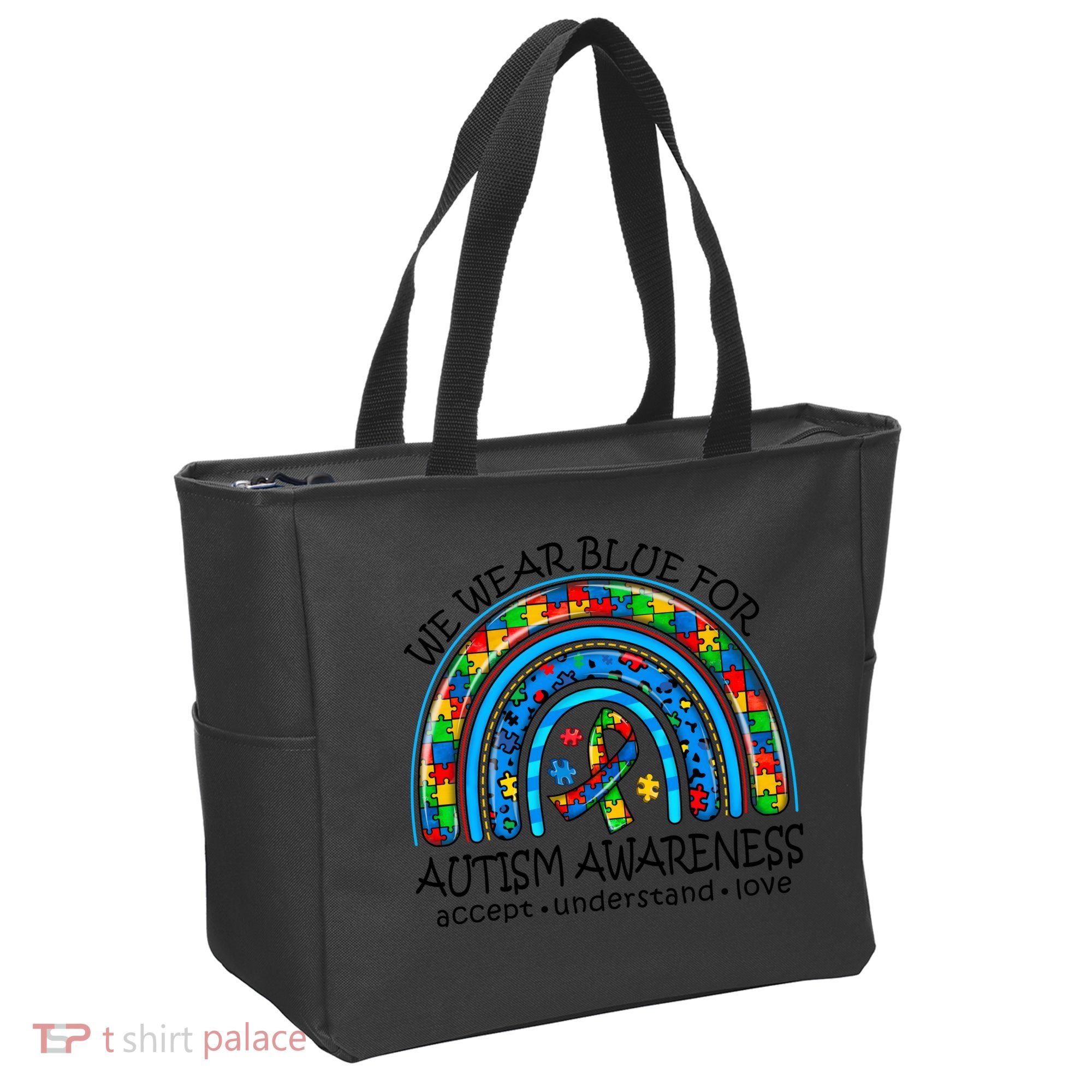We Wear Blue For Autism Awareness Tote Bag
