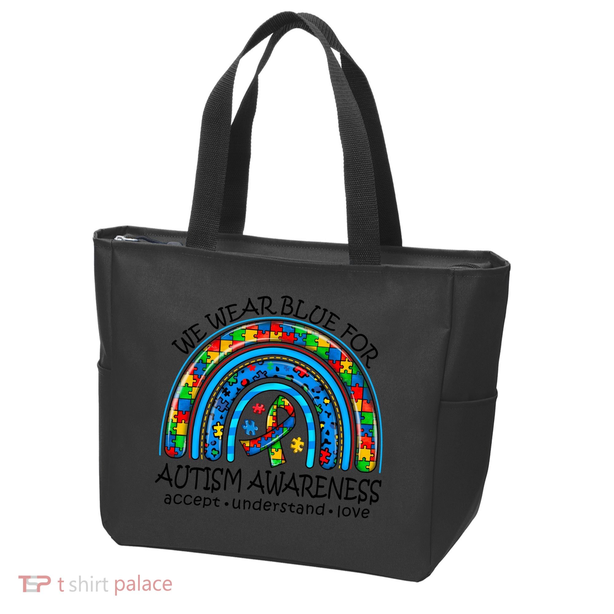 We Wear Blue For Autism Awareness Tote Bag