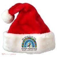 We Wear Blue For Autism Awareness Santa Hat thumb 0