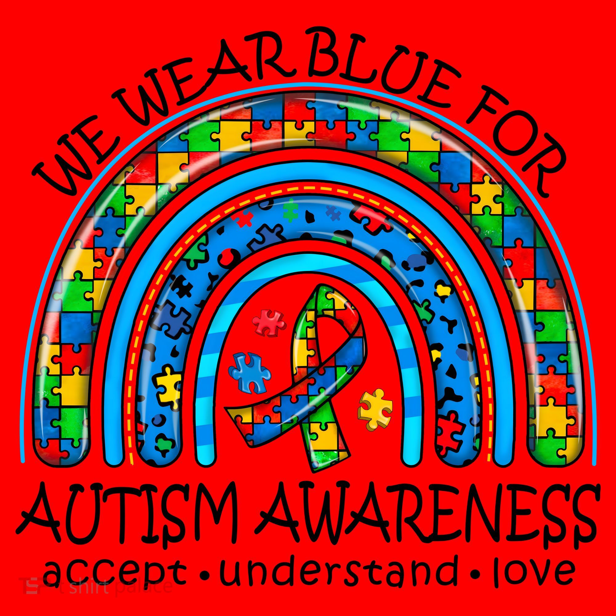 We Wear Blue For Autism Awareness Santa Hat