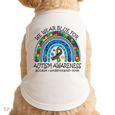 We Wear Blue For Autism Awareness Doggie Tank
