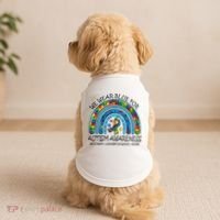 We Wear Blue For Autism Awareness Doggie Tank thumb 2