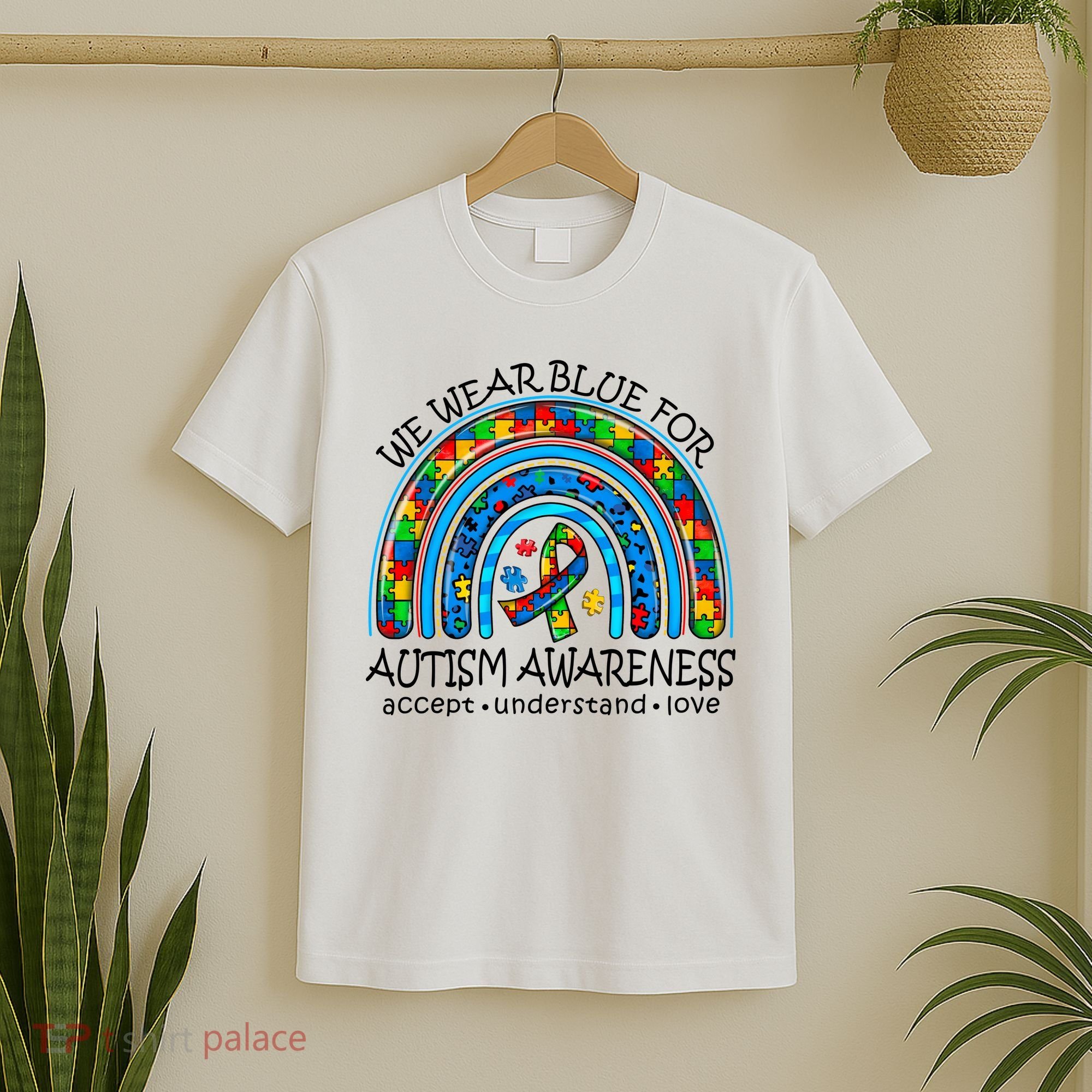 We Wear Blue For Autism Awareness T-Shirt