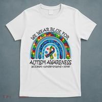 We Wear Blue For Autism Awareness T-Shirt thumb 5