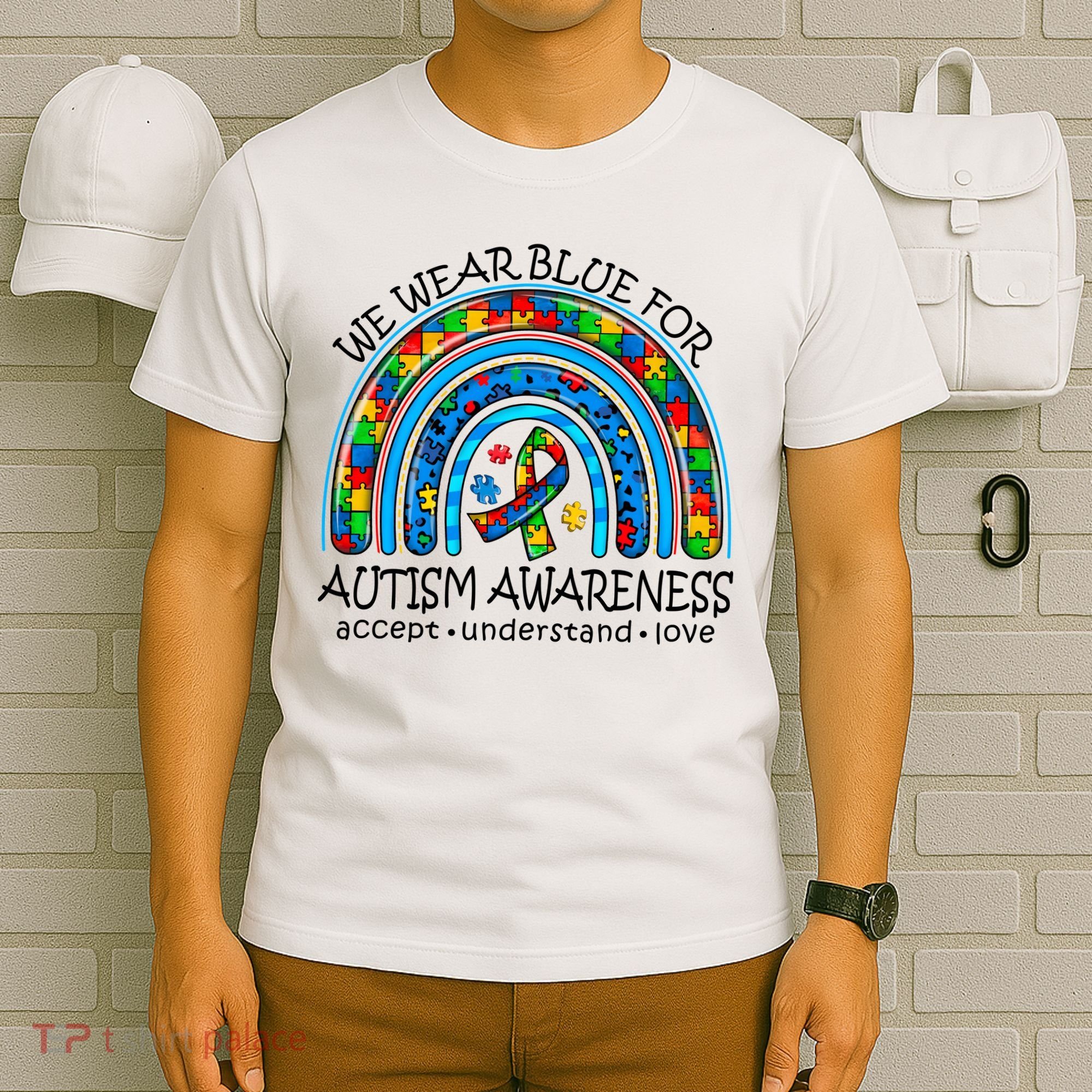 We Wear Blue For Autism Awareness T-Shirt