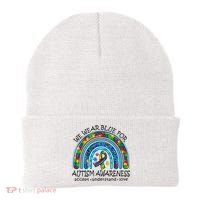 We Wear Blue For Autism Awareness Beanie thumb 0