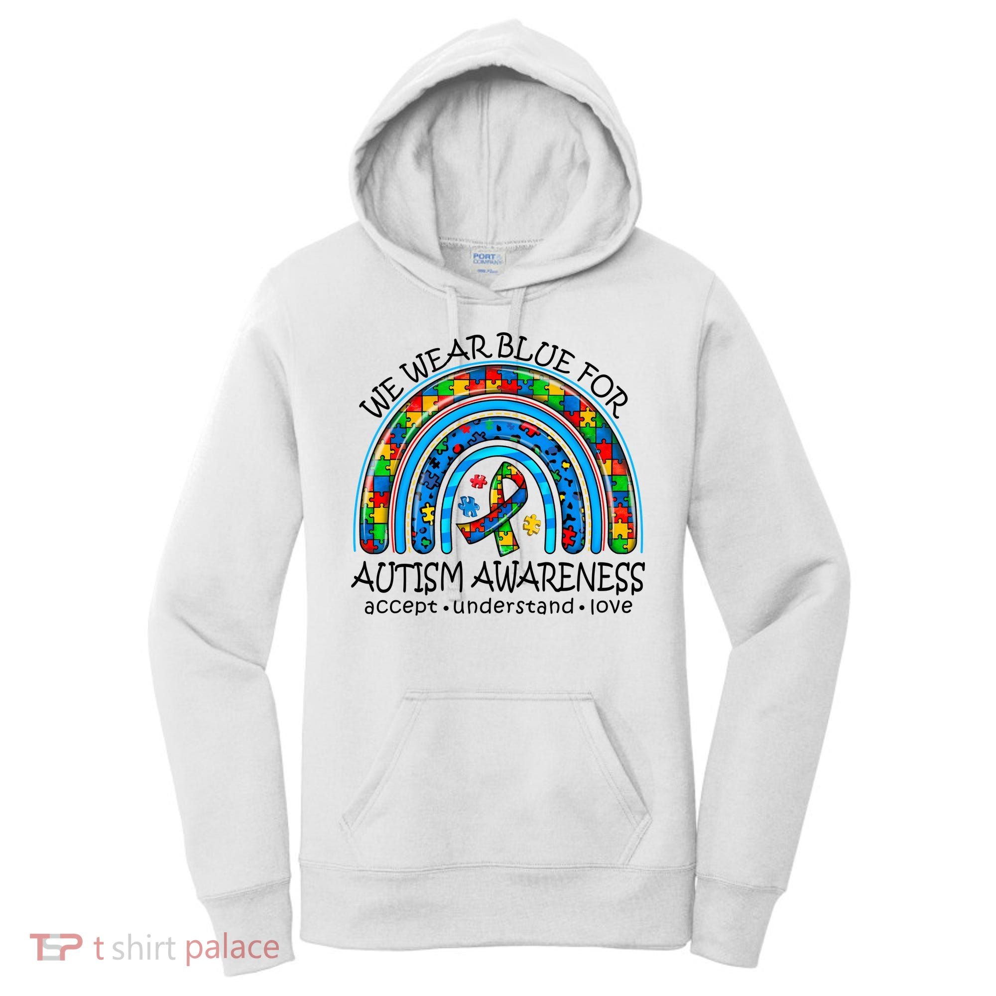 We Wear Blue For Autism Awareness Women's Hoodie