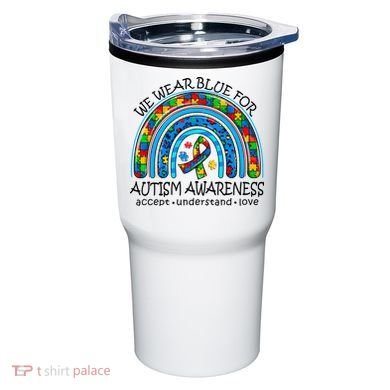 We Wear Blue For Autism Awareness Tumbler