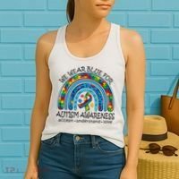 We Wear Blue For Autism Awareness Women's Tank Top thumb 2