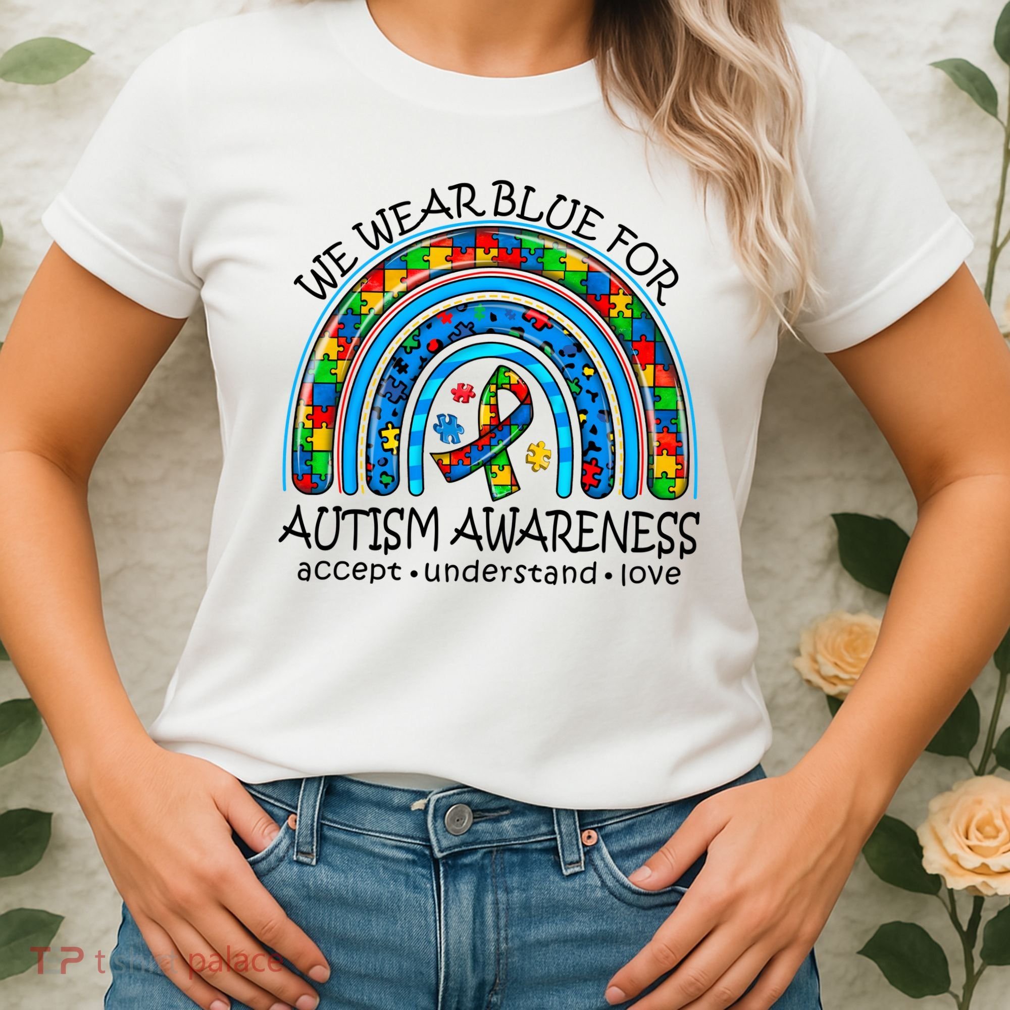 We Wear Blue For Autism Awareness Women's T-Shirt