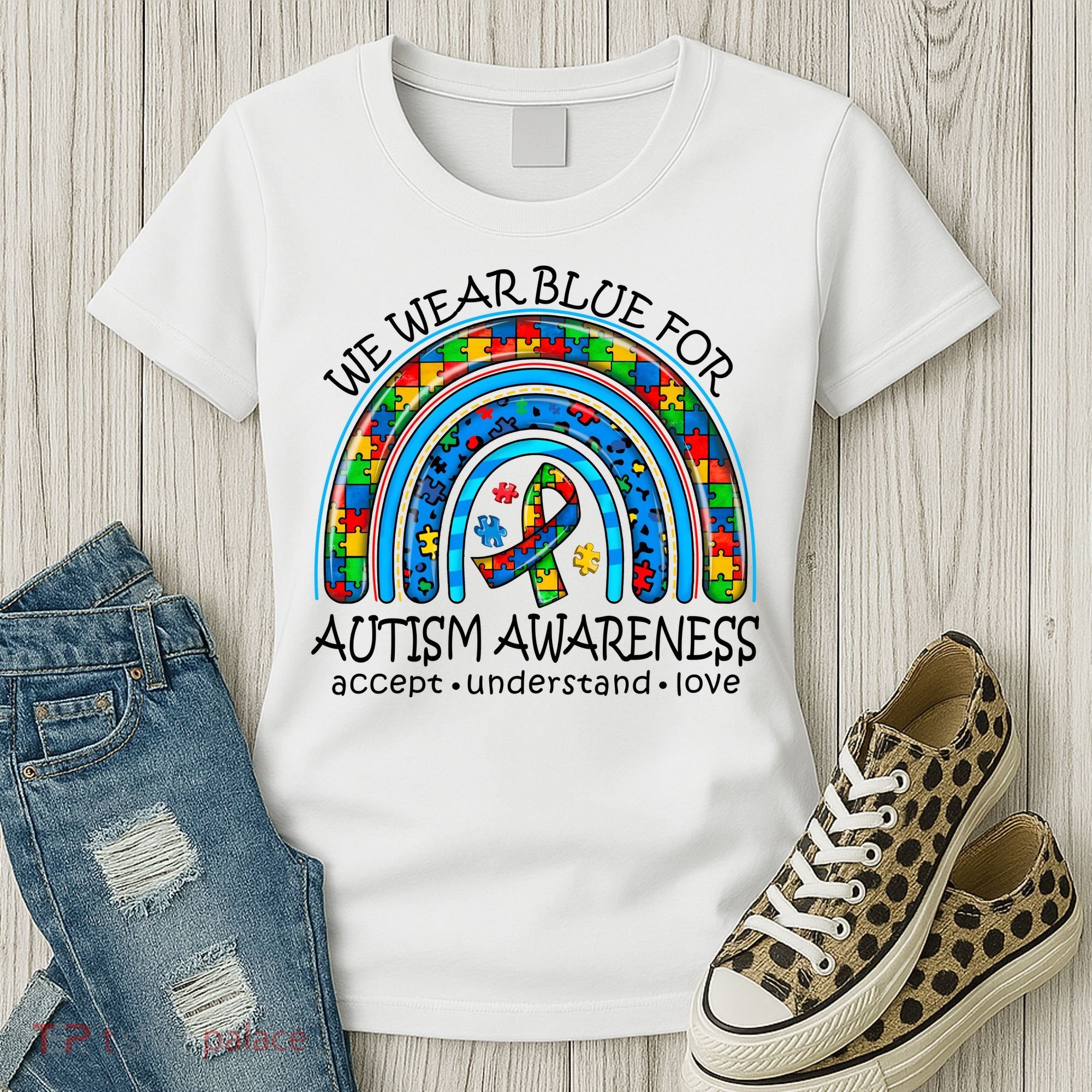 We Wear Blue For Autism Awareness Women's T-Shirt