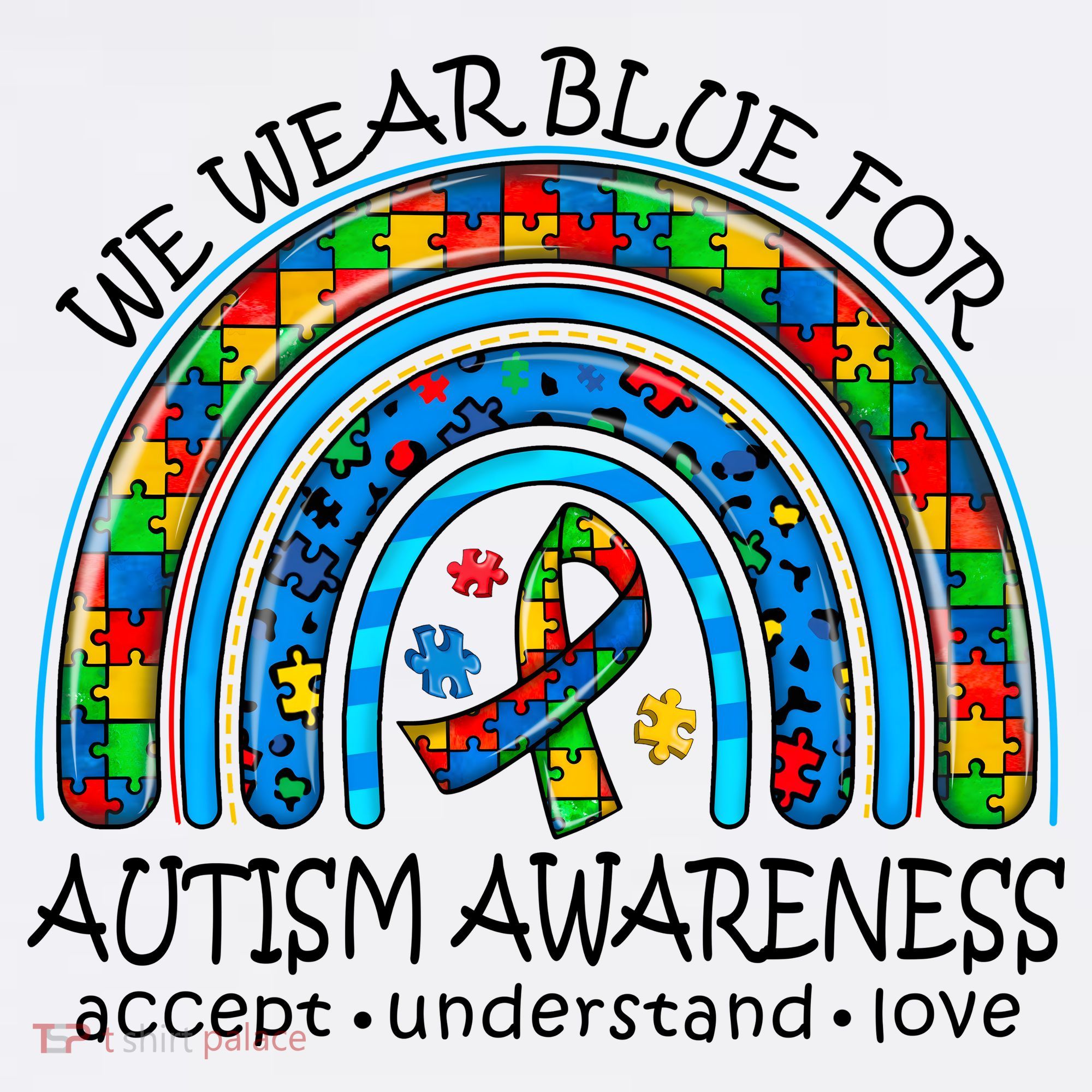 We Wear Blue For Autism Awareness Kids Hoodie