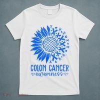 We Wear Blue Colon Cancer Awareness Colorectal Cancer Month T-Shirt thumb 5