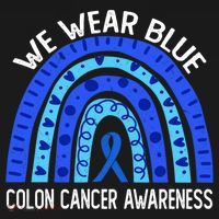 We Wear Blue Rainbow For Colon Cancer Awareness Meaningful Gift Ornament thumb 1
