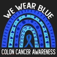 We Wear Blue Rainbow For Colon Cancer Awareness Meaningful Gift Hat thumb 2