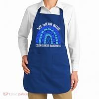 We Wear Blue Rainbow For Colon Cancer Awareness Meaningful Gift Apron thumb 2
