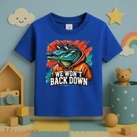 We WonT Back Down Blue And Orange Gator White Toddler T-Shirt thumb 3