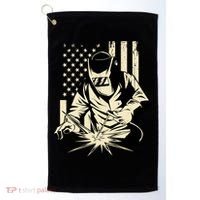 Welder Welding Blacksmith Metal Worker Fabricator Golf Towel thumb 0