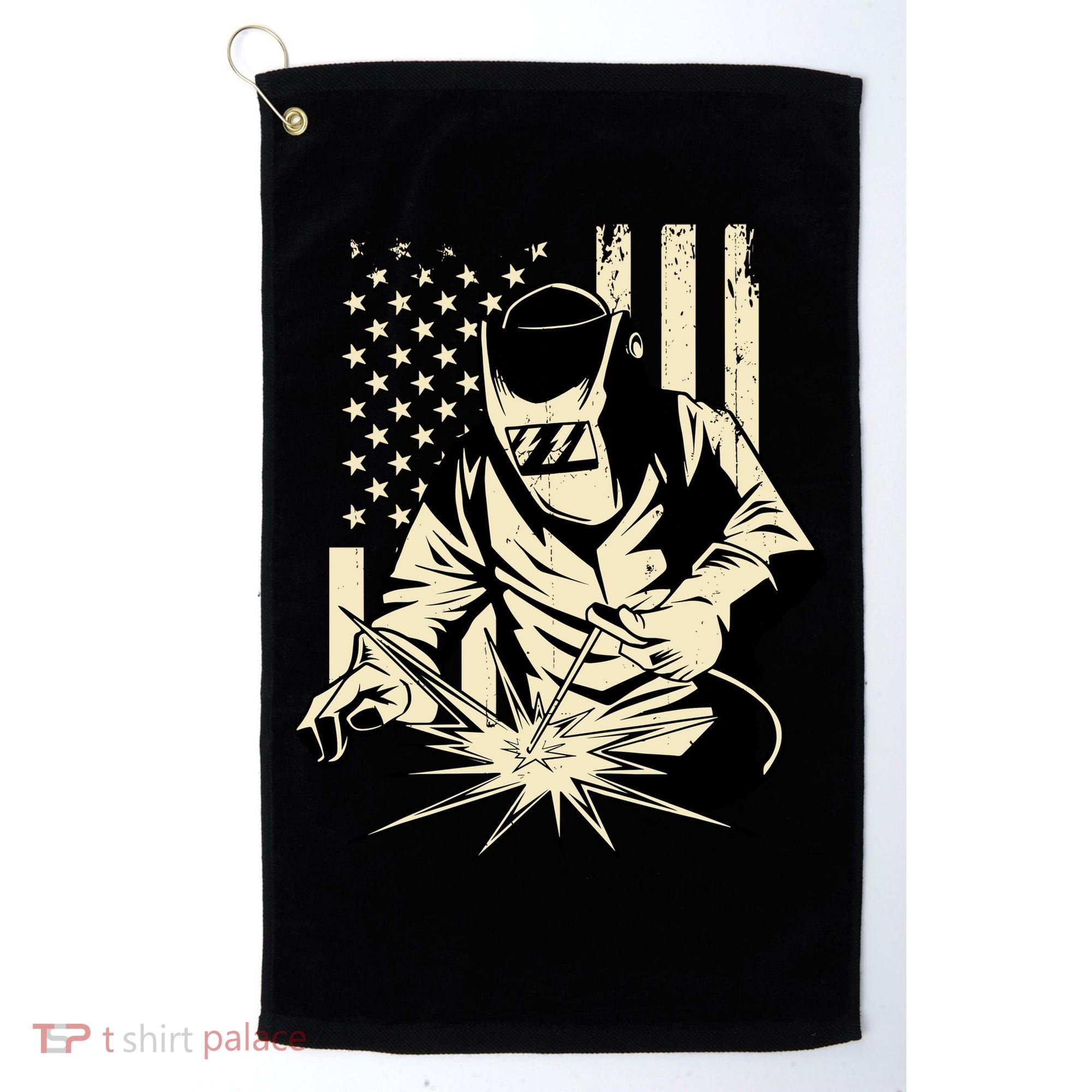 Welder Welding Blacksmith Metal Worker Fabricator Golf Towel