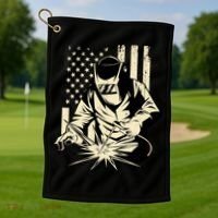 Welder Welding Blacksmith Metal Worker Fabricator Golf Towel thumb 1