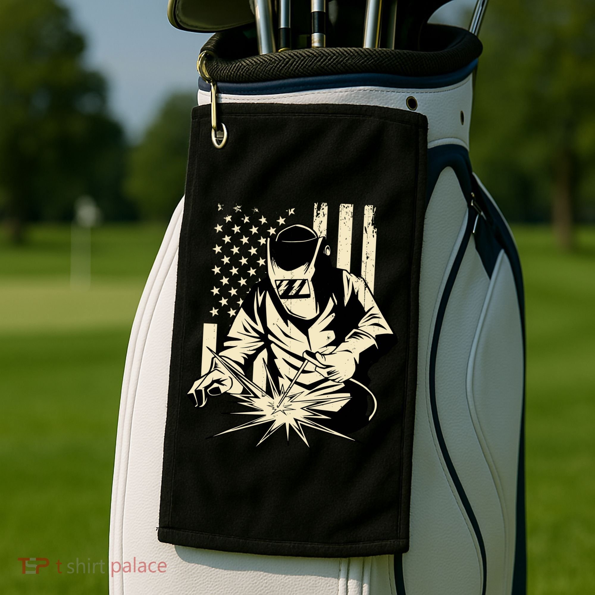 Welder Welding Blacksmith Metal Worker Fabricator Golf Towel