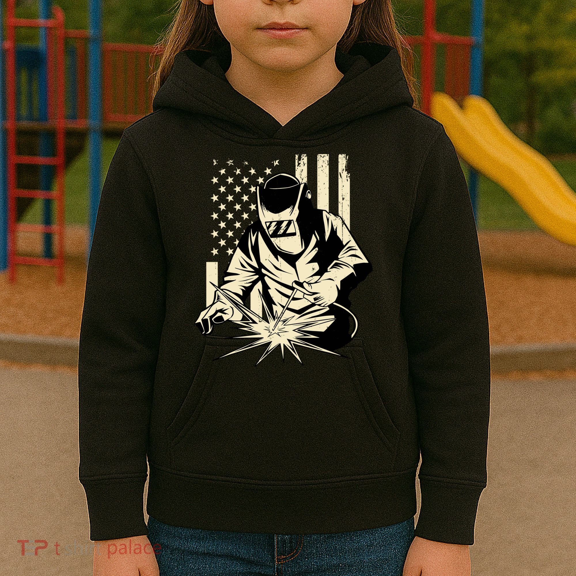 Welder Welding Blacksmith Metal Worker Fabricator Kids Hoodie
