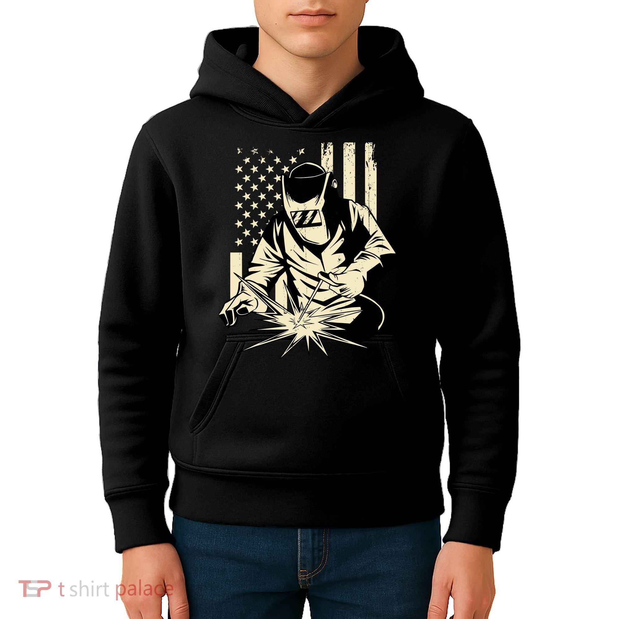 Welder Welding Blacksmith Metal Worker Fabricator Kids Hoodie