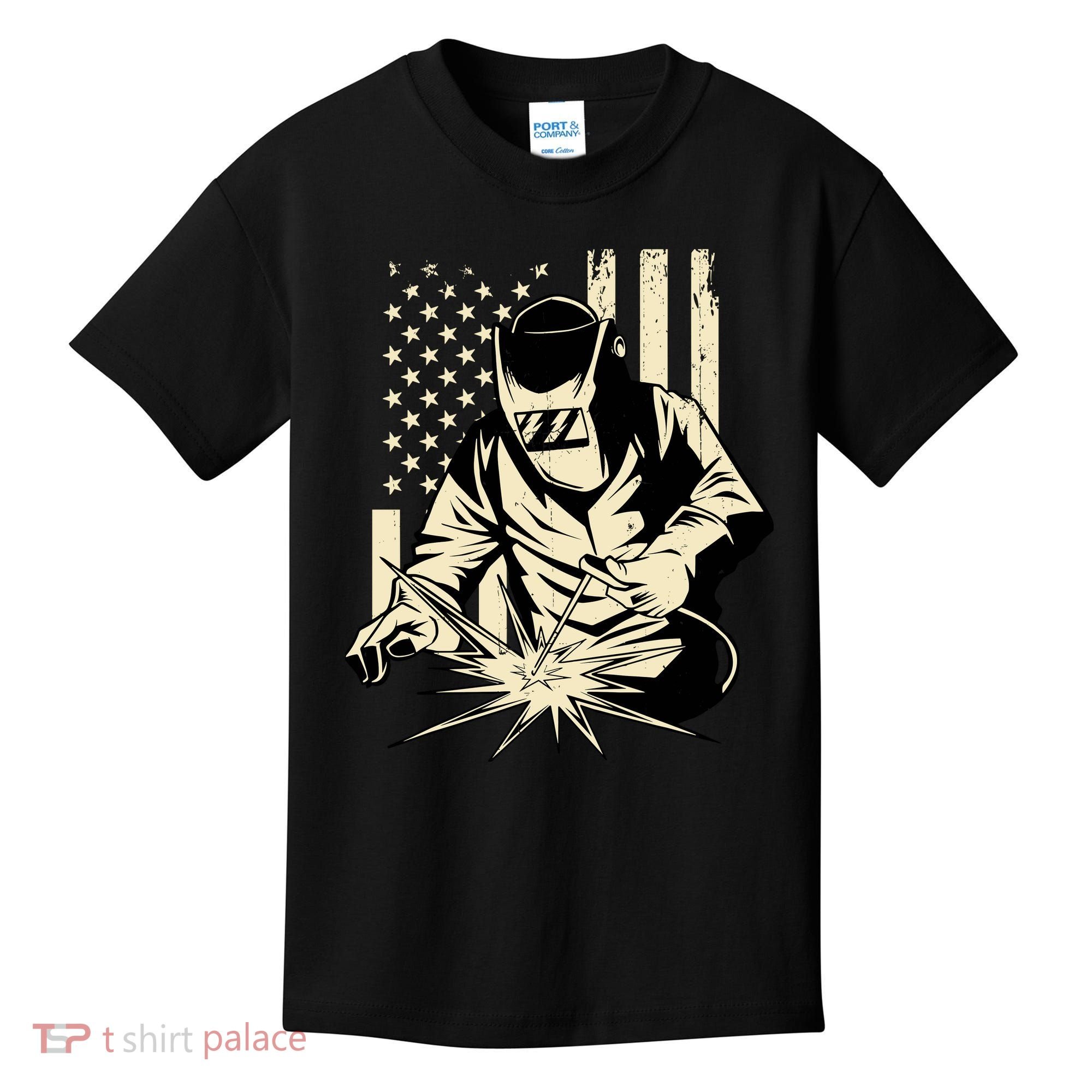 Welder Welding Blacksmith Metal Worker Fabricator Kids T-Shirt